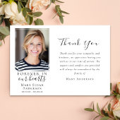 Forever in ons hart Foto begrafenis Bedankkaart