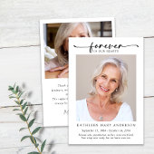 Forever in ons hart Foto begrafenis Bedankkaart