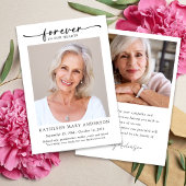 Forever in ons hart Foto begrafenis Bedankkaart