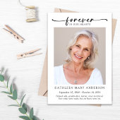 Forever in ons hart Foto begrafenis Bedankkaart