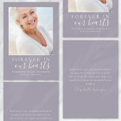 Forever in ons hart Foto begrafenis Bedankkaart