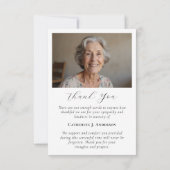 Forever in ons hart Foto begrafenis Bedankkaart (Achterkant)