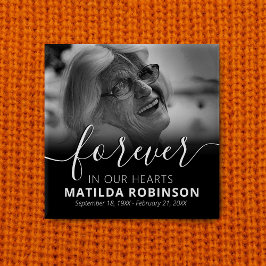 Forever in ons hart Foto Button begrafenis