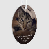 Forever in ons hart Foto Cat Pet Memorial Ornament (voorkant)