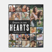 Forever in ons hart Foto Collage Memorial Fleece Deken (Voorkant)