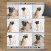 Forever in ons hart Foto Collage Memorial Fleece Deken