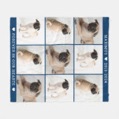 Forever in ons hart Foto Collage Memorial Fleece Deken (Voorkant (Horizontaal))