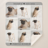 Forever in ons hart Foto Collage Memorial Sherpa Deken (Voorkant)