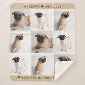 Forever in ons hart Foto Collage Memorial Sherpa Deken (Voorkant)