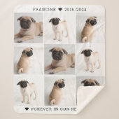 Forever in ons hart Foto Collage Memorial Sherpa Deken (Voorkant)