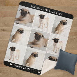 Forever in ons hart Foto Collage Memorial Sherpa Deken
