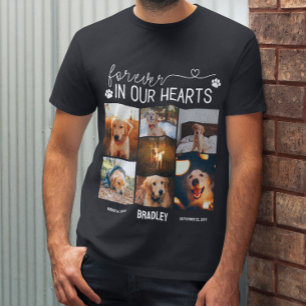Forever in ons hart Foto-collage van Pet Memorial T-shirt