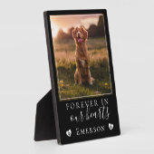 Forever in ons hart Foto Dog Memorial Fotoplaat (Zijkant)