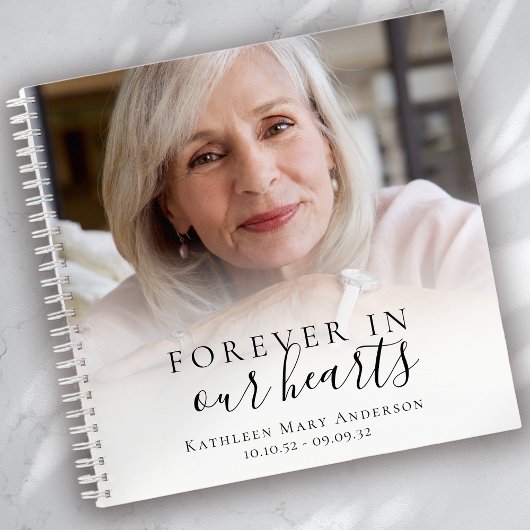 Forever in ons hart Foto Funeral Guest Book Notitieboek