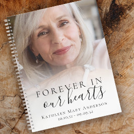 Forever in ons hart Foto Funeral Guest Book Notitieboek