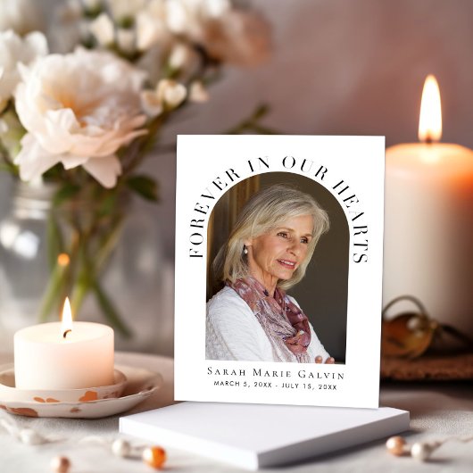 Forever in ons hart Foto Funeral Memorial Bedankkaart