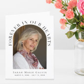 Forever in ons hart Foto Funeral Memorial Bedankkaart