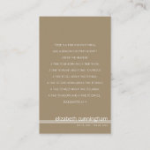 Forever in ons hart Foto funeral Memorial Card Visitekaartje (Achterkant)