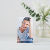 Forever in ons hart Foto funeral Memorial Card Visitekaartje (Staand voorkant)