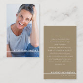 Forever in ons hart Foto funeral Memorial Card Visitekaartje (Voorkant / Achterkant)