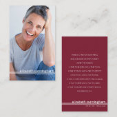 Forever in ons hart Foto funeral Memorial Card Visitekaartje (Voorkant / Achterkant)