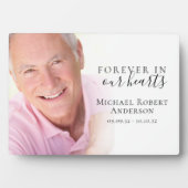 Forever in ons hart Foto Funeral Memorial Fotoplaat (voorkant)