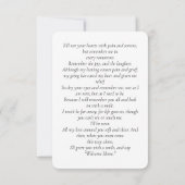 Forever in ons hart Foto Funeral Memorial Kaart (Achterkant)