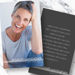 Forever in ons hart Foto Funeral Memorial Kaart Visitekaartje