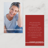 Forever in ons hart Foto Funeral Memorial Kaart Visitekaartje (Voorkant / Achterkant)