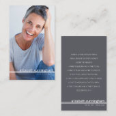 Forever in ons hart Foto Funeral Memorial Kaart Visitekaartje (Voorkant / Achterkant)