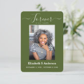 Forever in ons hart Foto Funeral Prayer Card Informatiekaartje (Staand voorkant)