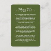 Forever in ons hart Foto Funeral Prayer Card Informatiekaartje (Achterkant)