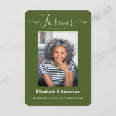 Forever in ons hart Foto Funeral Prayer Card Informatiekaartje (Voorkant)