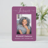 Forever in ons hart Foto Funeral Prayer Card Informatiekaartje (Staand voorkant)