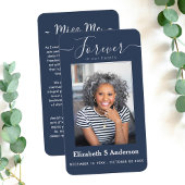 Forever in ons hart Foto Funeral Prayer Card Informatiekaartje