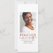 Forever in ons hart Foto Funeral Prayer Card Kaart (Voorkant)