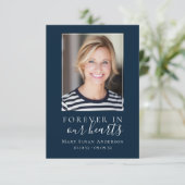 Forever in ons hart Foto Funeral Prayer Card Kaart (Staand voorkant)