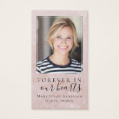 Forever in ons hart Foto Funeral Prayer Card Visitekaartje (Voorkant)