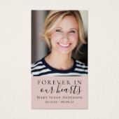 Forever in ons hart Foto Funeral Prayer Card Visitekaartje (Voorkant)