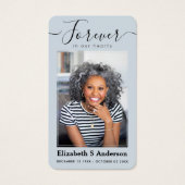 Forever in ons hart Foto Funeral Prayer Card Visitekaartje (Voorkant)