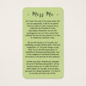 Forever in ons hart Foto Funeral Prayer Card Visitekaartje (Achterkant)