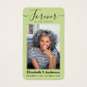 Forever in ons hart Foto Funeral Prayer Card Visitekaartje (Voorkant)