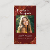 Forever in ons hart Foto Funeral Prayer Card Visitekaartje (Voorkant)