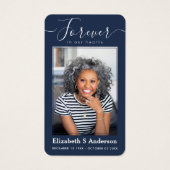 Forever in ons hart Foto Funeral Prayer Card Visitekaartje (Voorkant)