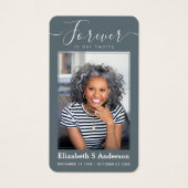 Forever in ons hart Foto Funeral Prayer Card Visitekaartje (Voorkant)