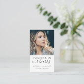 Forever in ons hart Foto Funeral Prayer Card Visitekaartje (Staand voorkant)