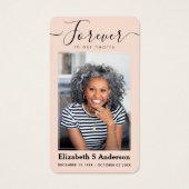 Forever in ons hart Foto Funeral Prayer Card Visitekaartje (Voorkant)