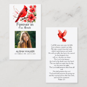 Forever in ons hart Foto Funeral Prayer Card Visitekaartje