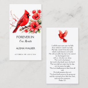 Forever in ons hart Foto Funeral Prayer Card Visitekaartje