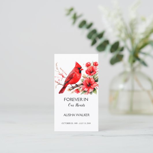 Forever in ons hart Foto Funeral Prayer Card Visitekaartje (Staand voorkant)